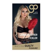 Blush Novelties Стек с большим красным пером Large Feather Tickler - 65 см.