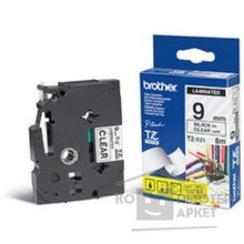 Brother TZE-121 Картридж с лентой P-Touch, 9мм, черный на прозрачном