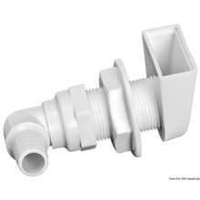 Osculati White plastic scupper 90° 1 x 19 mm, 17.354.81