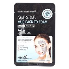 Маска-пенка для лица глиняная с древесным углем MBeauty Charcoal Mud Pack To Foam 2шт