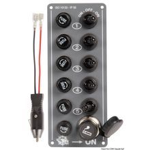 Osculati Electric control panel 5 switches + lighter plug, 14.703.00