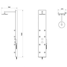 Душевая панель Ravak Totem Glass (X01452)