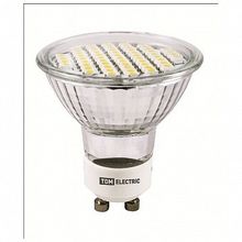Лампа светодиодная PAR16-3 Вт-220 В -3000 К–GU 10 SMD |  код. SQ0340-0026 |  TDM