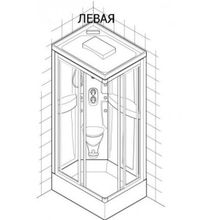 Душевая кабина Albatros Т09 R108 Vaporsystem (100х80) левая с паром