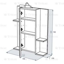 Шкаф зеркальный TRITON Диана 70 левый подсветка