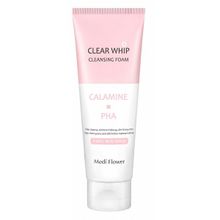 Пенка для умывания минеральная с каламином и PHA кислотами Medi Flower Calamine Clear Whip Cleansing Foam 120мл