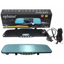 Автомобильный видеорегистратор-зеркало с 2-мя камерами и сенсорным экраном Eplutus D10