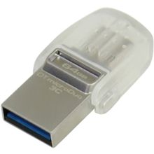 Накопитель  Kingston   DTDUO3C 64GB   DataTraveler microDuo 3C USB3.1 USB-COTG Flash  Drive  64Gb  (RTL)
