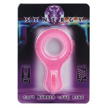 Seven Creations Розовое эрекционное кольцо SYNERGY CLIT BUMPER LOVE RING PINK