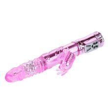 Вибратор-бабочка Throbbing Butterfly - 29,5 см. Розовый