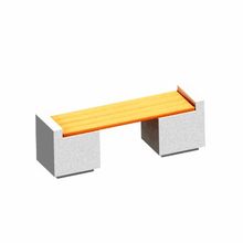 Бетонная скамейка С1 (серый (натуральный бетон))
