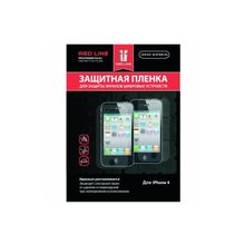 Защитная пленка на заднюю крышку iPhone 4 и 4S Red Line Back Clear