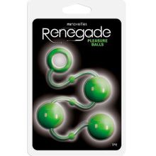 Зеленые анальные шарики Renegade Pleasure Balls Зеленый