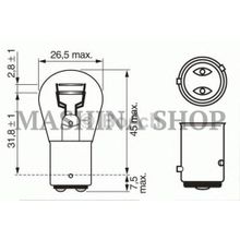 BOSCH 1987302215 21 4W 12V BAZ15d