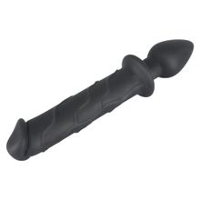 Черный двусторонний стимулятор Dildo   Plug - 22,8 см. Черный