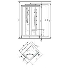 Душевая кабина Albatros Т09 R97 Vaporsystem (90х70) с паром