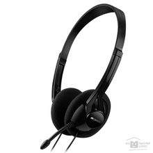 Canyon CNE-CHS01B headset with microphone, volume control and adjustable headband, cable 1.8M, Black