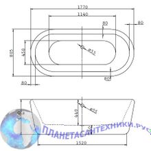 Ванна акриловая отдельностоящая BELBAGNO BB29