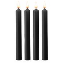 Набор из 4 черных восковых свечей Teasing Wax Candles Large (236451)