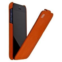 Кожаный чехол Hoco для iPhone 5 оранжевый