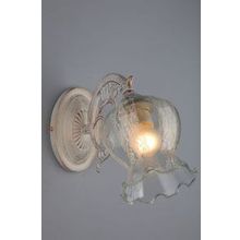 Бра декоративное OML-612 бело-золотой прозрачный с узором E27 1*60W 220V арт.OML-61201-01