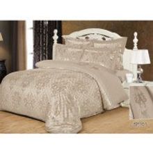 Постельное белье Жаккард с вышивкой Евро DANVELLA с 2мя нав. Silk-Place 41624