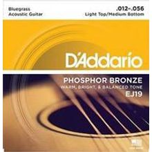 EJ19 Phosphor Bronze Комплект струн для акустической гитары, ф б, Bluegrass, 12-56, DAddario