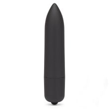 Черная вибропуля X-Basic Bullet Long One Speed - 9 см. (243721)