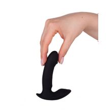 Чёрный массажёр простаты с вибрацией (138558)