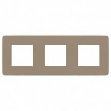 Рамка 3 поста UNICA STUDIO, песочный |  код. NU280627 |  Schneider Electric