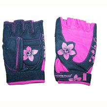 Перчатки для фитнеса женские черно-розовые р-р    XS