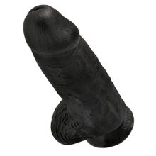 Черный фаллоимитатор на присоске Chubby - 22,9 см. Черный