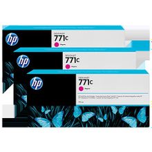 Набор картриджей hp b6y33a 3-pack print cartridge №771c magenta для hp dj z6200