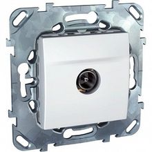 Розетка TV UNICA, проходная, белый |  код. MGU5.463.18ZD |  Schneider Electric