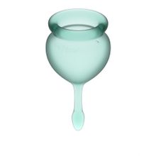 Набор темно-зеленых менструальных чаш Feel good Menstrual Cup (210710)
