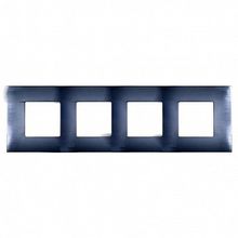 Рамка 4 поста 27 PLAY, нержавеющая сталь |  код. 2700647-042 |  Simon