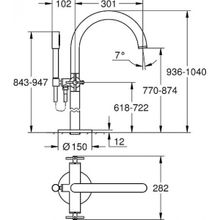 Смеситель Grohe Atrio New напольный Grohe, 25044003