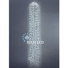 Rich LED RL-DR2.4F-W W Уличная светодиодная гирлянда Дреды 2.4 м, белый, мерцание, провод белый