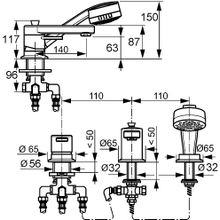 Kludi Zenta 384460575 хром на борт ванны