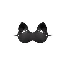 Закрытая черная маска  Кошка (черный)