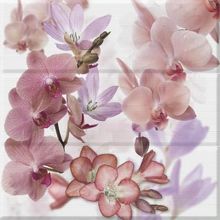 Панно Absolut keramika Aure Orchides Berenjena из 3 шт 450х450