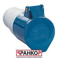 Розетка 213 переносная 2Р+РЕ 16А 220В IP44 PSR21-016-3 ИЭК