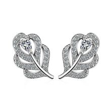 Серьги-гвоздики "Перо", Swarovski Crystal Shik (арт. 76679-89)
