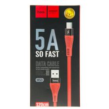 Data кабель USB HOCO U53 type-c красный