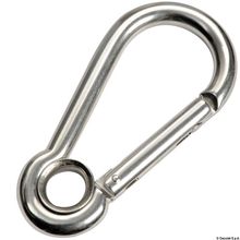 Osculati Carabiner hook flush closure w. eye AISI 316 6 mm, 09.191.06