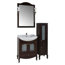 Шкаф-пенал ASB-Mebel Флоренция бук тироль витраж