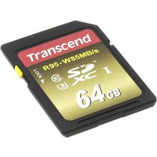 Карта памяти   Transcend   TS64GSDU3X   SDXC Memory Card  64Gb  UHS-I  U3