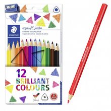 Карандаши цветные STAEDTLER Ergosoft,12 цветов, трехгранные