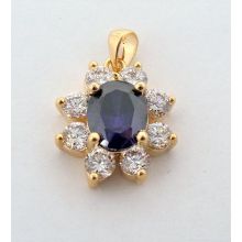 Кулон с аметистом "Овал"