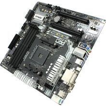 Мат. плата   ASRock A320M PRO4 (RTL) AM4   A320   2xPCI-E Dsub+DVI+HDMI GbLAN SATA  RAID  MicroATX  4DDR4